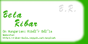 bela ribar business card